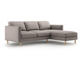 Coltar dreapta 3 locuri, Eden, Micadoni, 250x150x90 cm, catifea, gri beton
