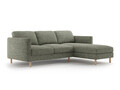 Coltar dreapta 3 locuri, Eden, Micadoni, 250x150x90 cm, tesatura structurata, verde muschi melanj