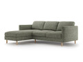 Coltar stanga 3 locuri, Eden, Micadoni, 250x150x90 cm, tesatura structurata, verde muschi melanj