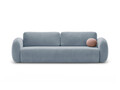 Canapea extensibila 3 locuri, Tonale, Cosmopolitan Design, 262x105x88 cm, catifea, albastru gri