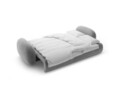 Canapea extensibila 3 locuri, Tonale, Cosmopolitan Design, 262x105x88 cm, catifea, gri inchis