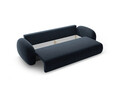 Canapea extensibila 3 locuri, Tonale, Cosmopolitan Design, 262x105x88 cm, tesatura chenille, albastru navy