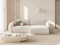 Coltar extensibil reversibil 4 locuri, Tonale, Cosmopolitan Design, 262x149x88 cm, catifea, ivoriu