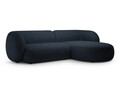 Coltar dreapta 3 locuri, Kate, Micadoni, 285x176x76 cm, tesatura boucle, albastru inchis