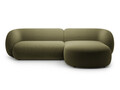 Coltar dreapta 3 locuri, Kate, Micadoni, 285x176x76 cm, catifea, verde