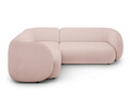 Coltar stanga 4 locuri, Kate, Micadoni, 252x220x76 cm, tesatura boucle, roz pudra