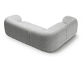 Coltar stanga 4 locuri, Kate, Micadoni, 252x220x76 cm, tesatura structurata, gri deschis melanj