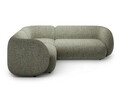 Coltar stanga 4 locuri, Kate, Micadoni, 252x220x76 cm, tesatura structurata, verde muschi melanj