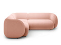 Coltar stanga 4 locuri, Kate, Micadoni, 252x220x76 cm, catifea, roz