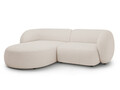 Coltar stanga 2 locuri, Kate, Micadoni, 255x176x76 cm, tesatura boucle, bej