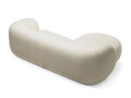 Coltar stanga 2 locuri, Kate, Micadoni, 255x176x76 cm, tesatura structurata, bej deschis
