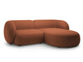 Coltar dreapta 2 locuri, Kate, Micadoni, 255x176x76 cm, tesatura boucle, teracota