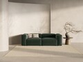 Canapea 3 locuri, Bergamo, Cosmopolitan Design, 264x108x70 cm, tesatura structurata, verde muschi