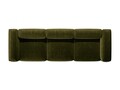 Canapea 4 locuri, Bergamo, Cosmopolitan Design, 364x108x70 cm, catifea chenille raiata, verde