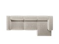 Coltar dreapta 4 locuri, Bergamo, Cosmopolitan Design, 344x152x70 cm, catifea chenille raiata, ivoriu