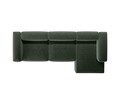 Coltar dreapta 4 locuri, Bergamo, Cosmopolitan Design, 344x152x70 cm, tesatura structurata, verde muschi