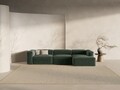 Coltar dreapta 4 locuri, Bergamo, Cosmopolitan Design, 344x152x70 cm, tesatura structurata, verde muschi