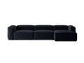 Coltar dreapta 4 locuri, Bergamo, Cosmopolitan Design, 344x152x70 cm, tesatura structurata, albastru navy
