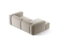 Coltar stanga 2 locuri, Bergamo, Cosmopolitan Design, 244x152x70 cm, tesatura structurata, bej