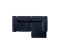Coltar dreapta 2 locuri, Bergamo, Cosmopolitan Design, 244x152x70 cm, catifea chenille raiata, albastru navy