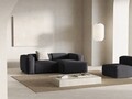Coltar dreapta 2 locuri, Bergamo, Cosmopolitan Design, 244x152x70 cm, catifea chenille raiata, gri