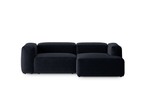 Coltar dreapta 2 locuri, Bergamo, Cosmopolitan Design, 244x152x70 cm, tesatura structurata, albastru navy