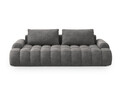 Canapea extensibila 4 locuri, Linz, Cosmopolitan Design, 250x100x84 cm, catifea, gri