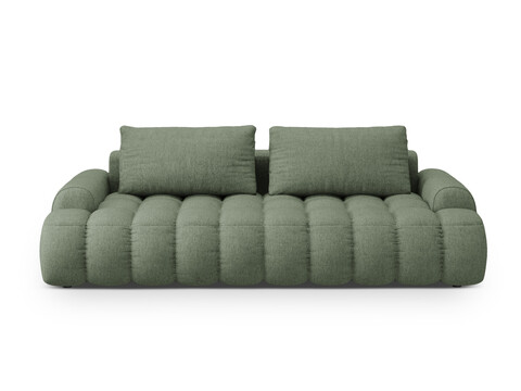 Canapea extensibila 4 locuri, Linz, Cosmopolitan Design, 250x100x84 cm, tesatura structurata, verde oliv inchis