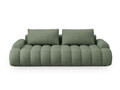 Canapea extensibila 4 locuri, Linz, Cosmopolitan Design, 250x100x84 cm, tesatura structurata, verde oliv inchis