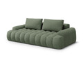 Canapea extensibila 4 locuri, Linz, Cosmopolitan Design, 250x100x84 cm, tesatura structurata, verde oliv inchis