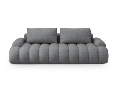 Canapea extensibila 4 locuri, Linz, Cosmopolitan Design, 250x100x84 cm, tesatura structurata, gri