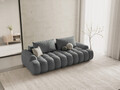 Canapea extensibila 4 locuri, Linz, Cosmopolitan Design, 250x100x84 cm, tesatura structurata, gri