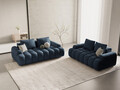 Canapea 2 locuri, Linz, Cosmopolitan Design, 175x100x84 cm, tesatura structurata, albastru inchis