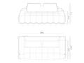 Canapea 3 locuri, Linz, Cosmopolitan Design, 200x100x84 cm, catifea, albastru petrol inchis