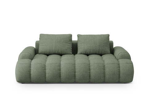 Canapea 3 locuri, Linz, Cosmopolitan Design, 200x100x84 cm, tesatura structurata, verde oliv inchis