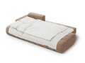 Coltar extensibil stanga 3 locuri, Linz, Cosmopolitan Design, 275x142x84 cm, cotiera dreapta, catifea, bej inchis