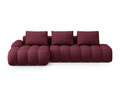 Coltar extensibil stanga 3 locuri, Linz, Cosmopolitan Design, 275x142x84 cm, cotiera dreapta, tesatura structurata, bordo
