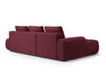 Coltar extensibil stanga 3 locuri, Linz, Cosmopolitan Design, 275x142x84 cm, cotiera dreapta, tesatura structurata, bordo