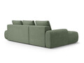 Coltar extensibil stanga 3 locuri, Linz, Cosmopolitan Design, 275x142x84 cm, cotiera dreapta, tesatura structurata, verde oliv inchis