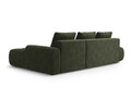 Coltar extensibil dreapta 3 locuri, Linz, Cosmopolitan Design, 275x142x84 cm, cotiera stanga, catifea, verde
