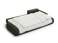 Coltar extensibil dreapta 3 locuri, Linz, Cosmopolitan Design, 275x142x84 cm, cotiera stanga, catifea, verde