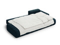 Coltar extensibil dreapta 3 locuri, Linz, Cosmopolitan Design, 275x142x84 cm, cotiera stanga, catifea, albastru petrol inchis