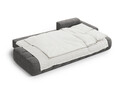 Coltar extensibil dreapta 3 locuri, Linz, Cosmopolitan Design, 275x142x84 cm, cotiera stanga, catifea, gri