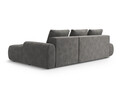 Coltar extensibil dreapta 3 locuri, Linz, Cosmopolitan Design, 275x142x84 cm, cotiera stanga, catifea, gri