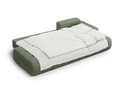 Coltar extensibil dreapta 3 locuri, Linz, Cosmopolitan Design, 275x142x84 cm, cotiera stanga, tesatura structurata, verde oliv inchis