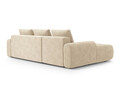 Coltar extensibil stanga 3 locuri, Linz, Cosmopolitan Design, 275x142x84 cm, catifea, bej deschis