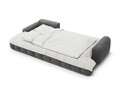 Coltar extensibil stanga 3 locuri, Linz, Cosmopolitan Design, 275x142x84 cm, catifea, gri