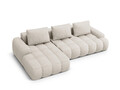 Coltar extensibil stanga 3 locuri, Linz, Cosmopolitan Design, 275x142x84 cm, tesatura structurata, bej