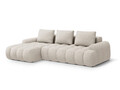 Coltar extensibil stanga 3 locuri, Linz, Cosmopolitan Design, 275x142x84 cm, tesatura structurata, bej