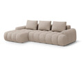 Coltar extensibil stanga 3 locuri, Linz, Cosmopolitan Design, 275x142x84 cm, tesatura structurata, bej sand
